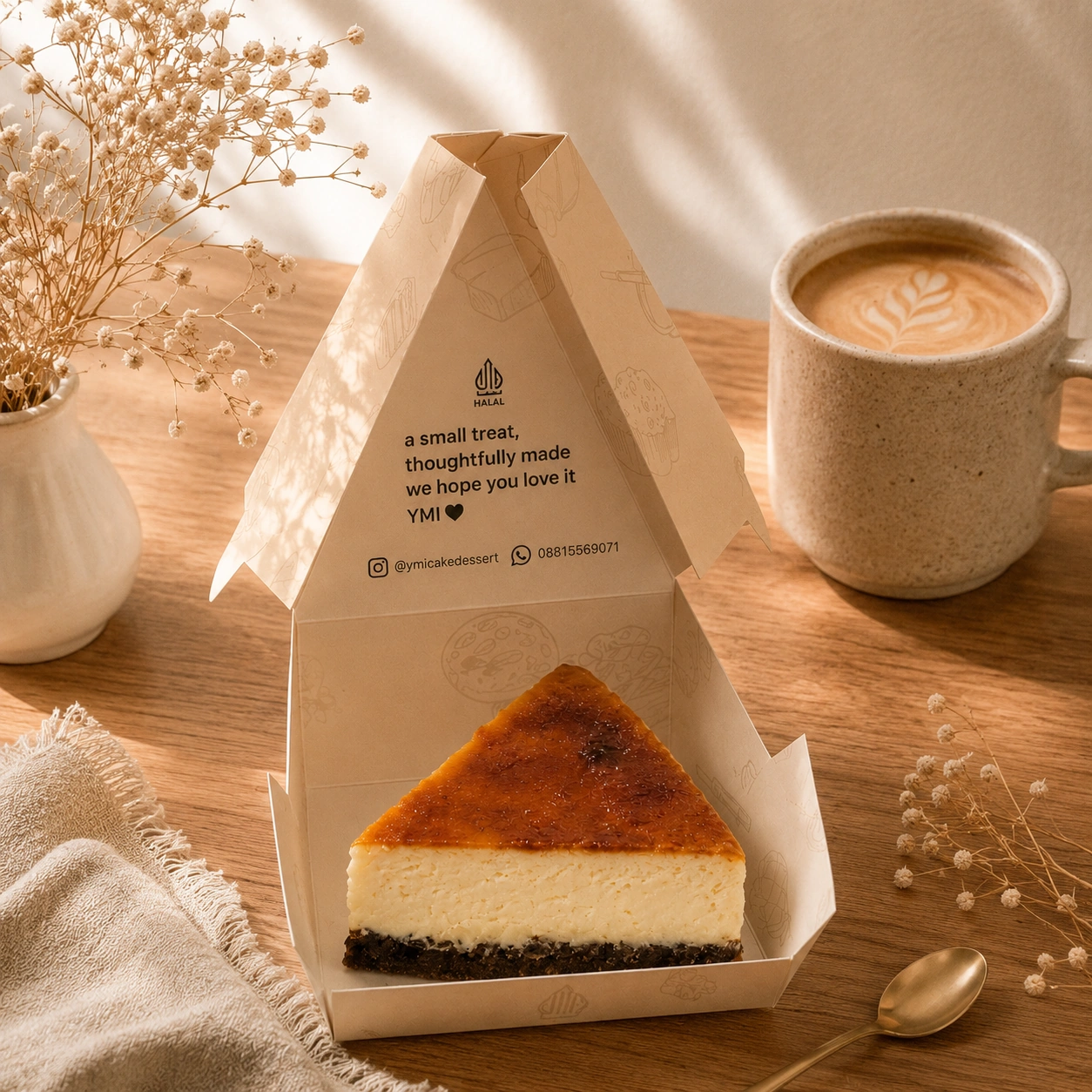 Cheesecake Slice - Basque Burnt Cheese Cake Brownie